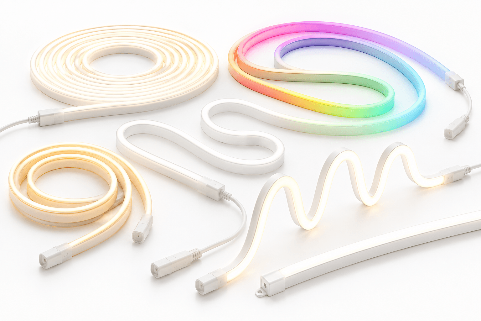 Flexible LED neon tubing with colorful illumination